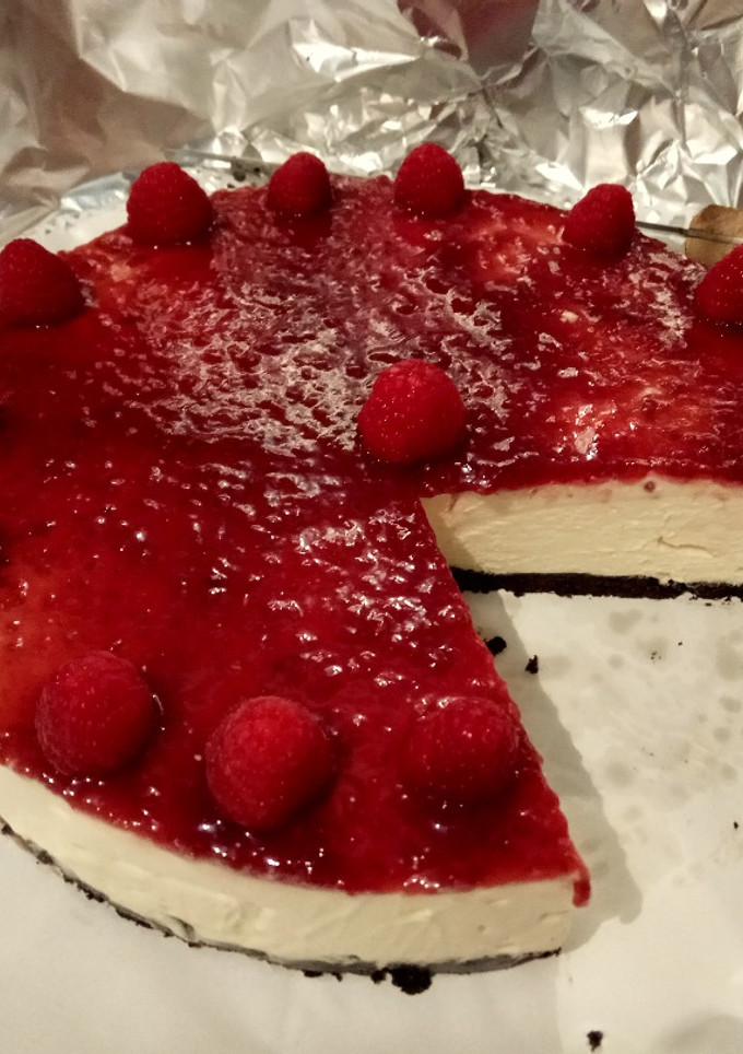 Una foto de Tarta de Queso y Chocolate Blanco