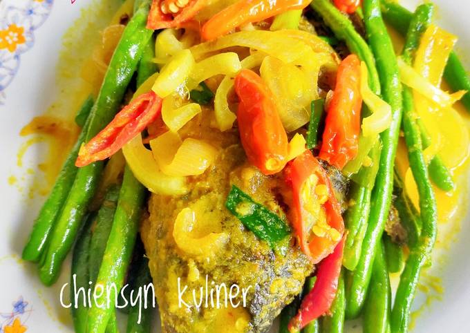 Resep Buncis Ikan Mas bumbu kuning, Bisa Manjain Lidah