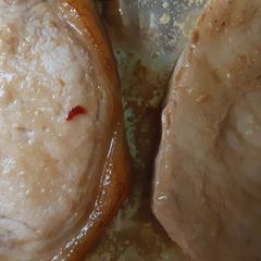 A picture of Miso glazed pork chops.