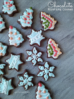 Foto resep Chocolate Christmas Royal Icing Cookies