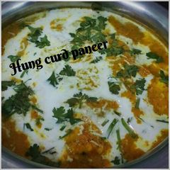 A picture of Hung curd paneer.