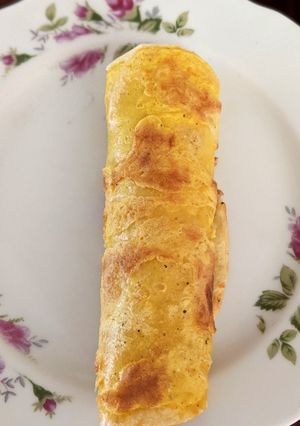 Una foto de Wrap arrebosado con atún y queso