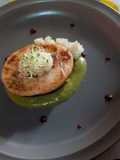 Salmon with Cilantro Cream Sauce
