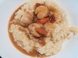 Risoto de vieiras com molho de limão