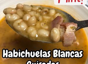 Una foto de Habichuelas Blancas de Lata (Frijoles) Guisadas al Estilo Cajuil