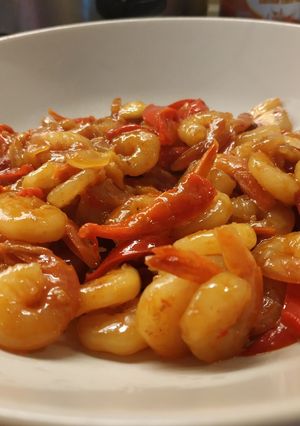 Foto resep Udang Pedes Asam Manis Saos Tiram Maknyus