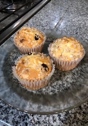 Una foto de Muffins de arándanos rojos