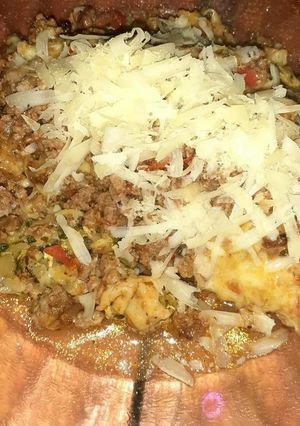 Una foto de Canelones de verdura, pollo y arroz