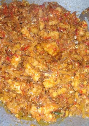 Foto resep Oseng sambal ikan teri tawar dan tempe