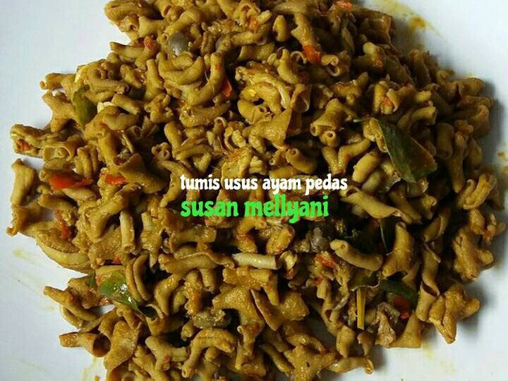 Bagaimana Menyiapkan Tumis usus ayam pedas, Lezat Sekali