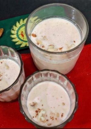 A picture of Cherry Chia Lassi/ Refreshing Chia Lassi With Cherry Prepared In 5 minutes.