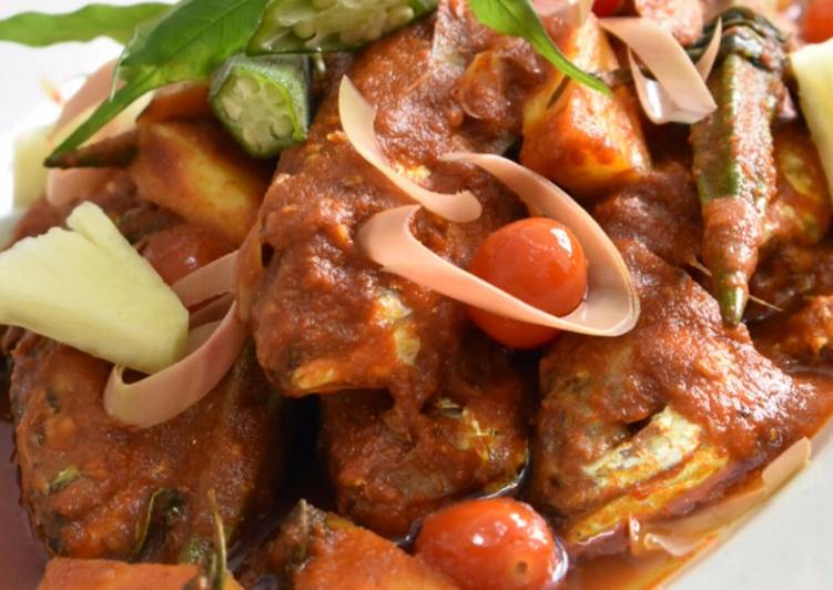 Resep Asam pedas ikan kembung🐟🐟🐟Dengan Nenas🍍🍍🍍, Menggugah Selera
