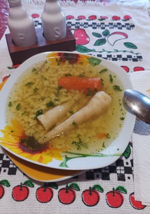 O poză a rețetei Supă de porc cu tarhana.