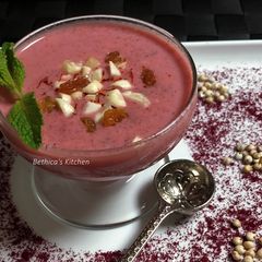 A picture of Jowar Beetroot Phirni.