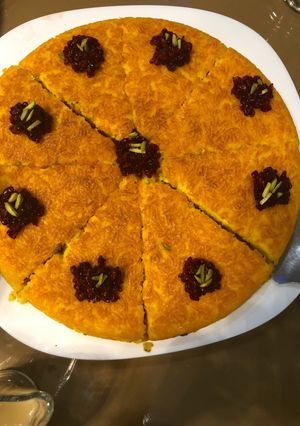 عکسی از دستور ته چين مرغ