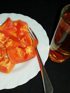 Foto resep Teh Saffron dan Pepaya