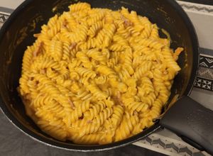 Une photo de Pâte carbo revisité à la crème de butternut
