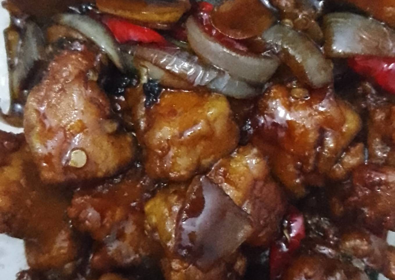 Ayam goreng tepung saus tiram