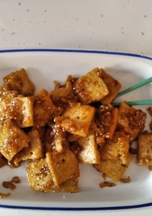 Una foto de Tofu picante coreano