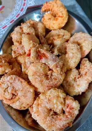 Foto de Camarão Rosa à milanesa