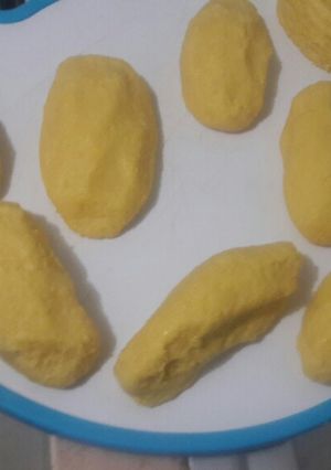 Una foto de Bollito de harina de maíz en leche de coco