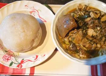 How to Prepare Delicious Ukazi soup with white garri