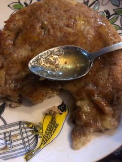 Una foto de Pancake plátano-pistacho (Panqueque)