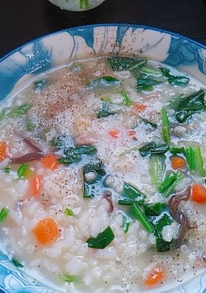 Hình của món Cháo rau kiểu Hàn 야채죽.