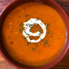 A picture of Pumpkin Soup.