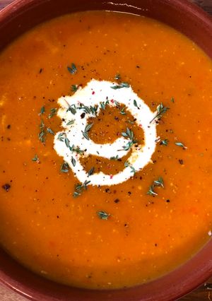 A picture of Pumpkin Soup.