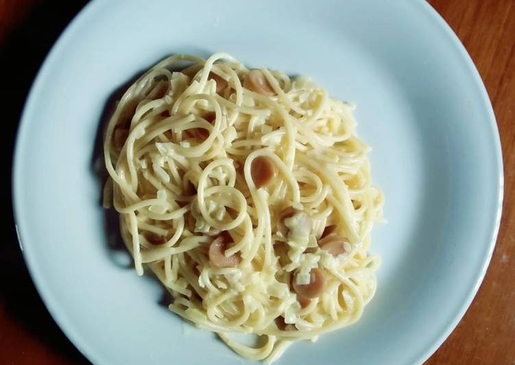 Spaghetti simple buat cara carbonara Resepi Spaghetti