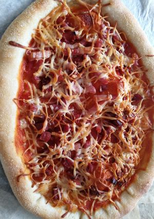 Una foto de Pizza con masa madre,