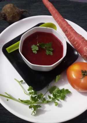 A picture of Beetroot soup.