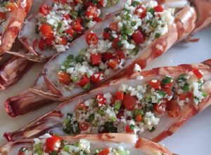 รูปของ "กุ้งนึ่งมะนาว" Streamed Black Tiger Shrimp with Lime 🦐🍋