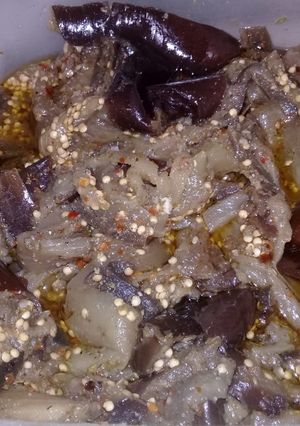 Una foto de Berenjenas al escabeche🍆🍆!!!