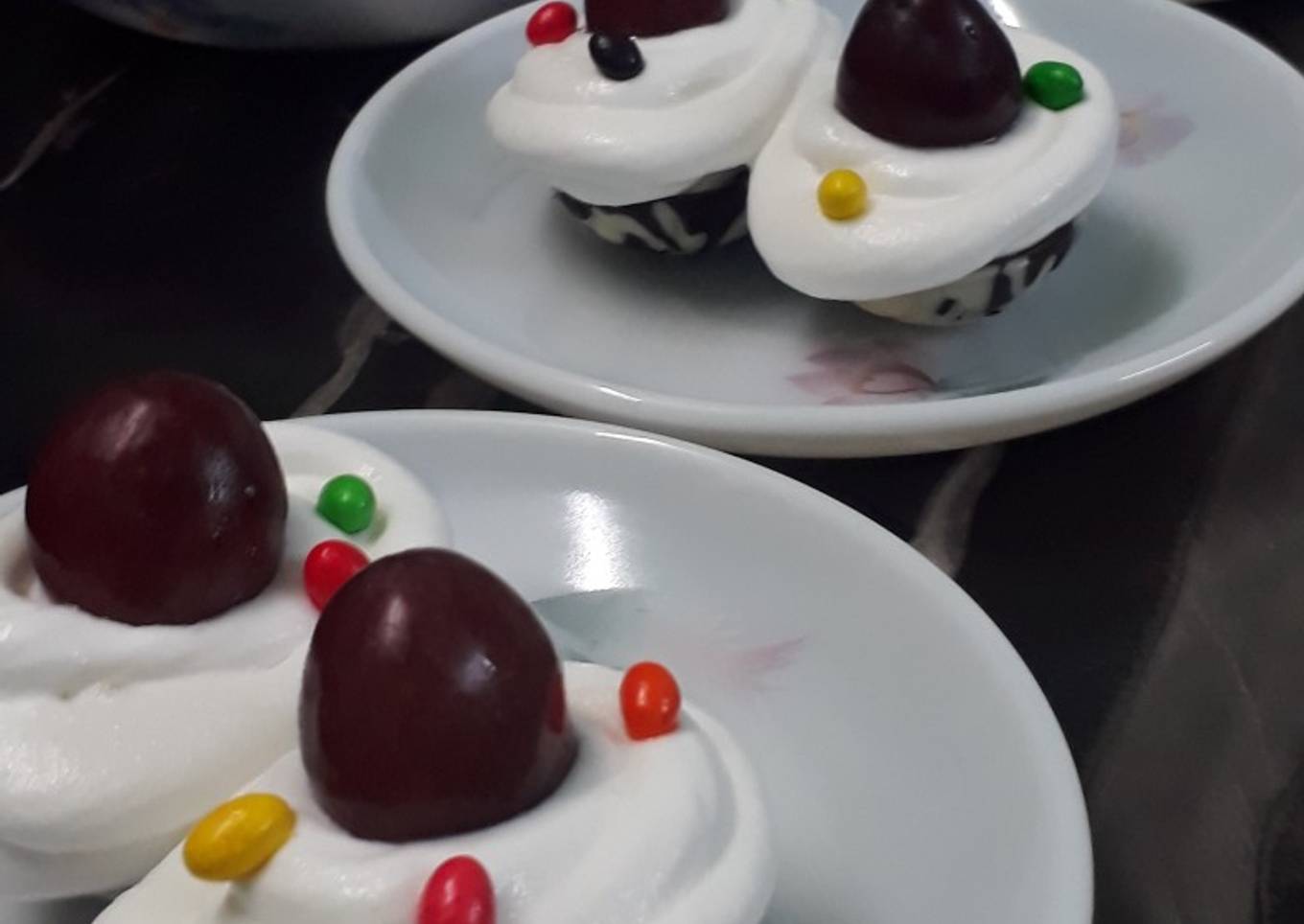 Chocolate and cream boat