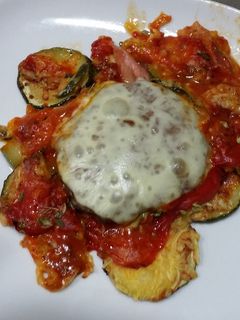 Una foto de Pizza de masa de calabacín