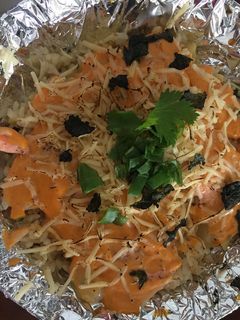 Foto resep Salmon Mentai with Garlic Butter Rice