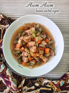 Foto resep Asem asem buncis wortel ayam