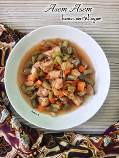 Foto resep Asem asem buncis wortel ayam