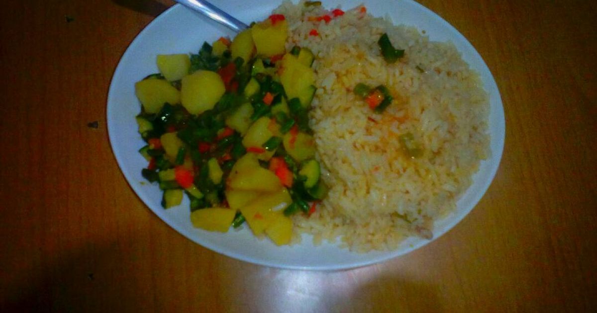 Potatoes Butter Rice Buttered Rice Accompanied By Mixed Veges With Potatoes Recipe by Carl ...
