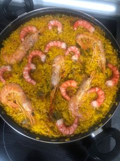 Una foto de Paella de carabineros