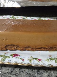 Una foto de Pudin de ensaimadas con chocolate