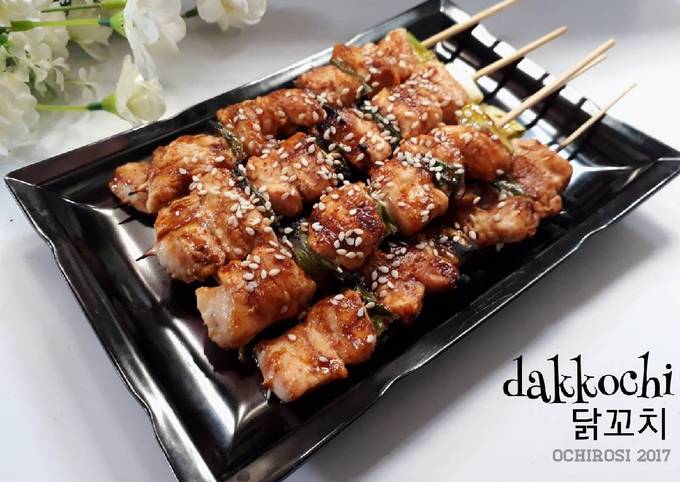 Dakkochi 닭꼬치 (sate ayam ala korea) #pr_asianfood