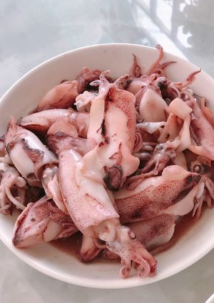 Hình của món Mực xào tỏi 🦑🦑.