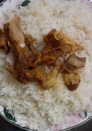 صورة لوصفة رز والحمه