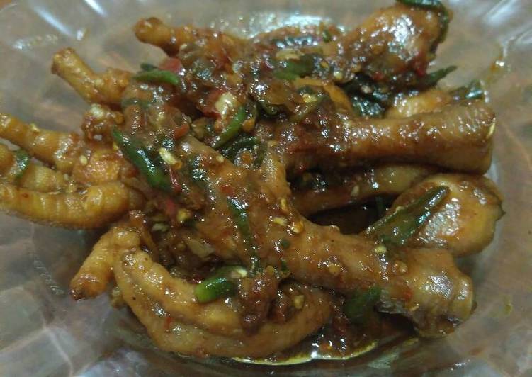 Ceker pedas manis lombok ijo