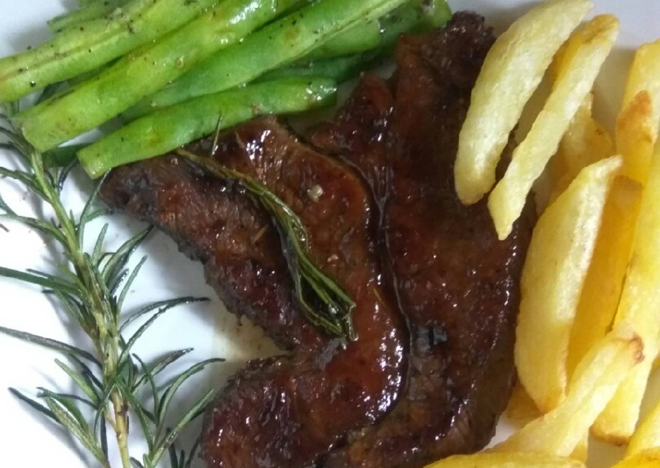 Steak daging saus mushroom lezat