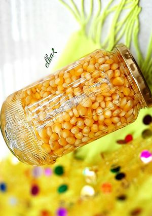 عکسی از دستور کنسرو ذرت خانگی