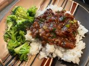 A picture of beef strips slow cook